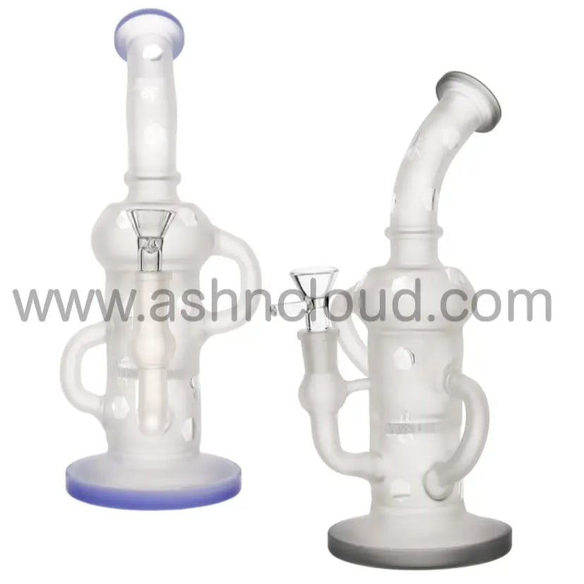 11 In - Frozen Curvy Castle Glass Bong