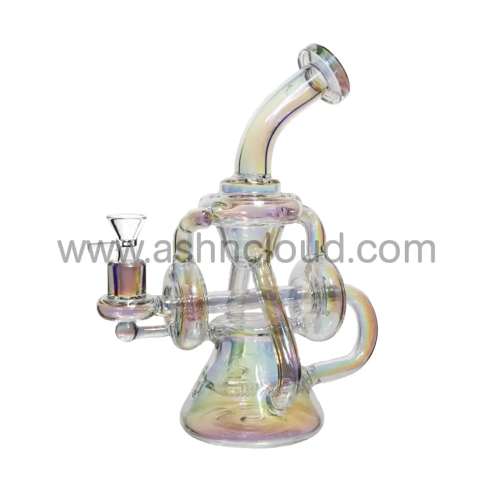 11 In - Iridescent/Metallic Shine Glass Recycler
