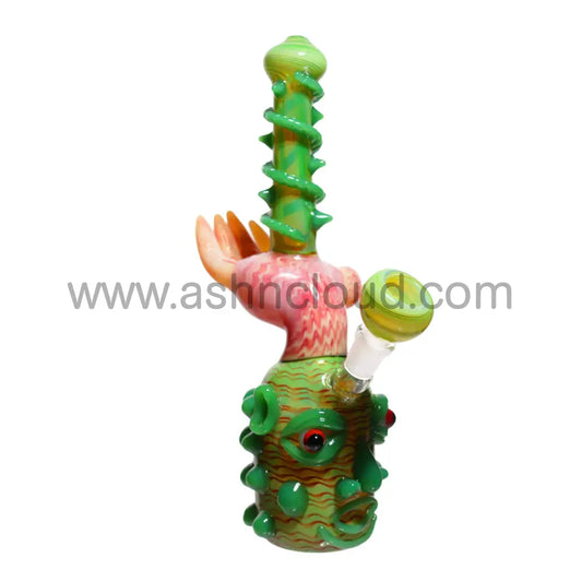 11 In - Monster Head Hand Fancy Glass Bubbler