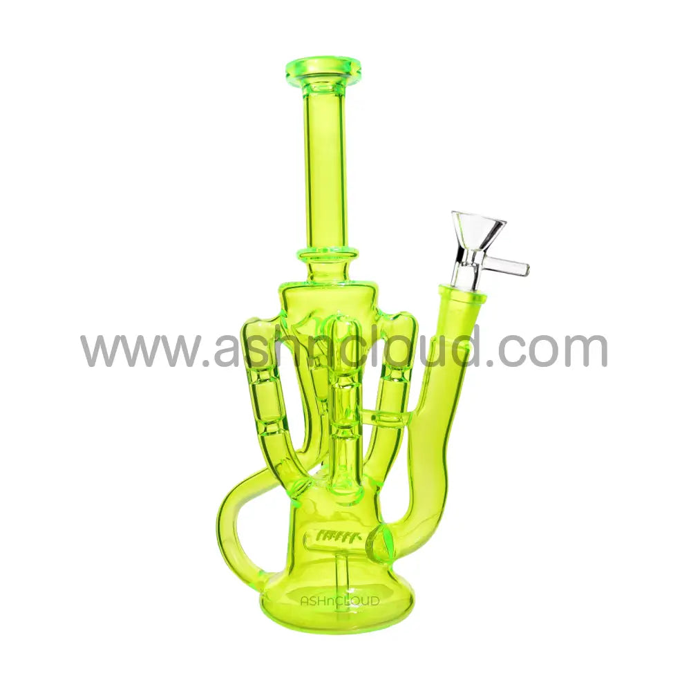 11 In - Quadruple Valve Glass Recycler Multicolor