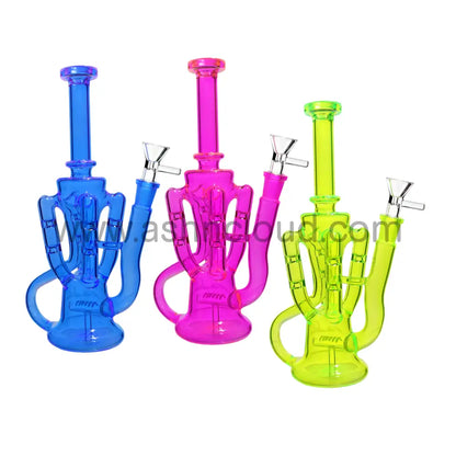 11 In - Quadruple Valve Glass Recycler Multicolor