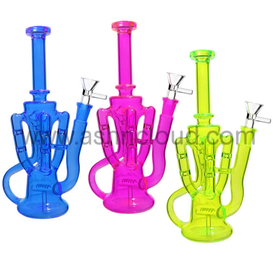11 In - Quadruple Valve Glass Recycler Multicolor