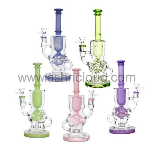 11 In - Slime Colors Straight Neck Glass Bong
