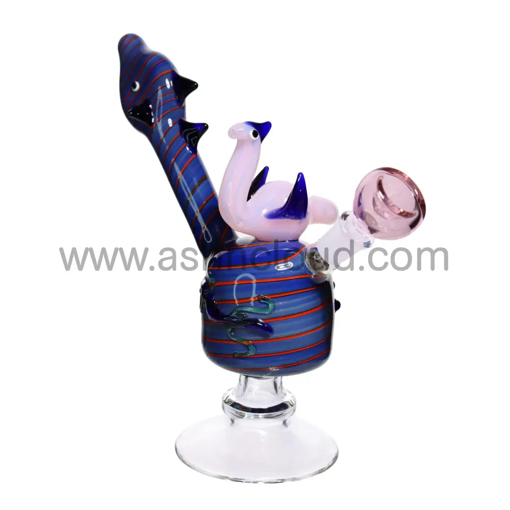 11 In - Twisted Multicolor Glass Bubbler Fancy