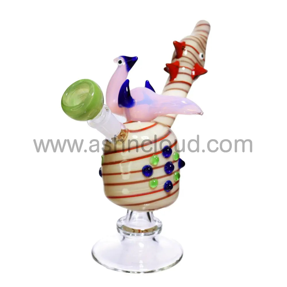 11 In - Twisted Multicolor Glass Bubbler Fancy