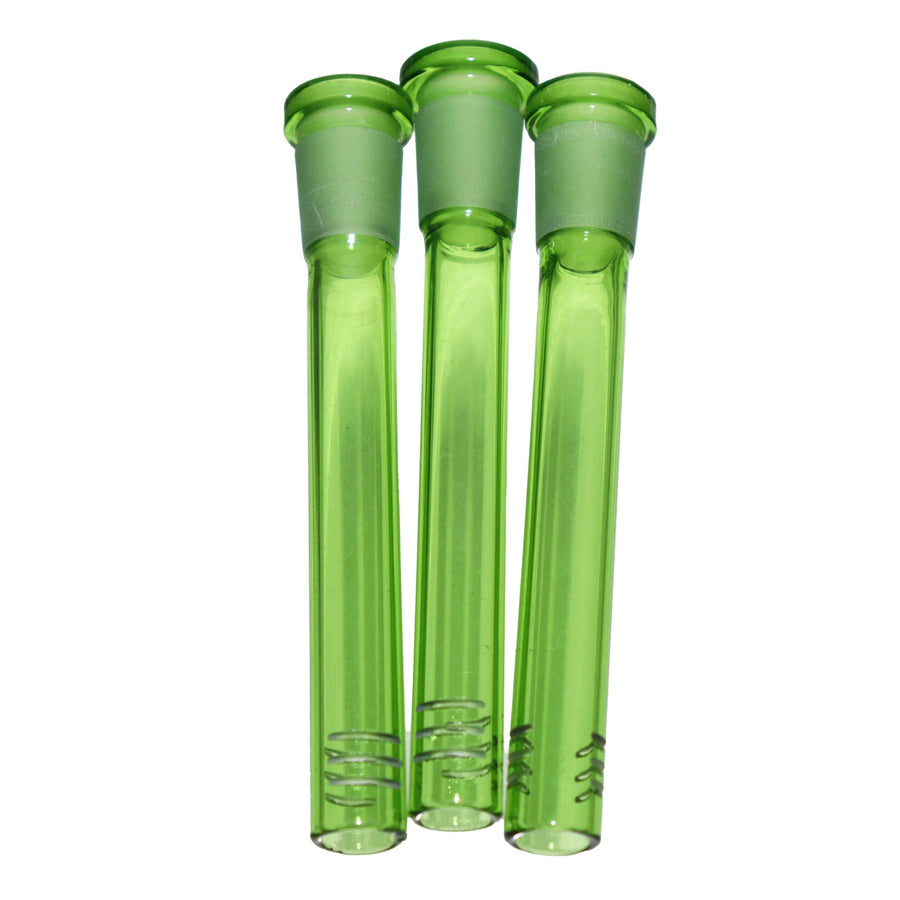 4 Inch Green Glass Downstem