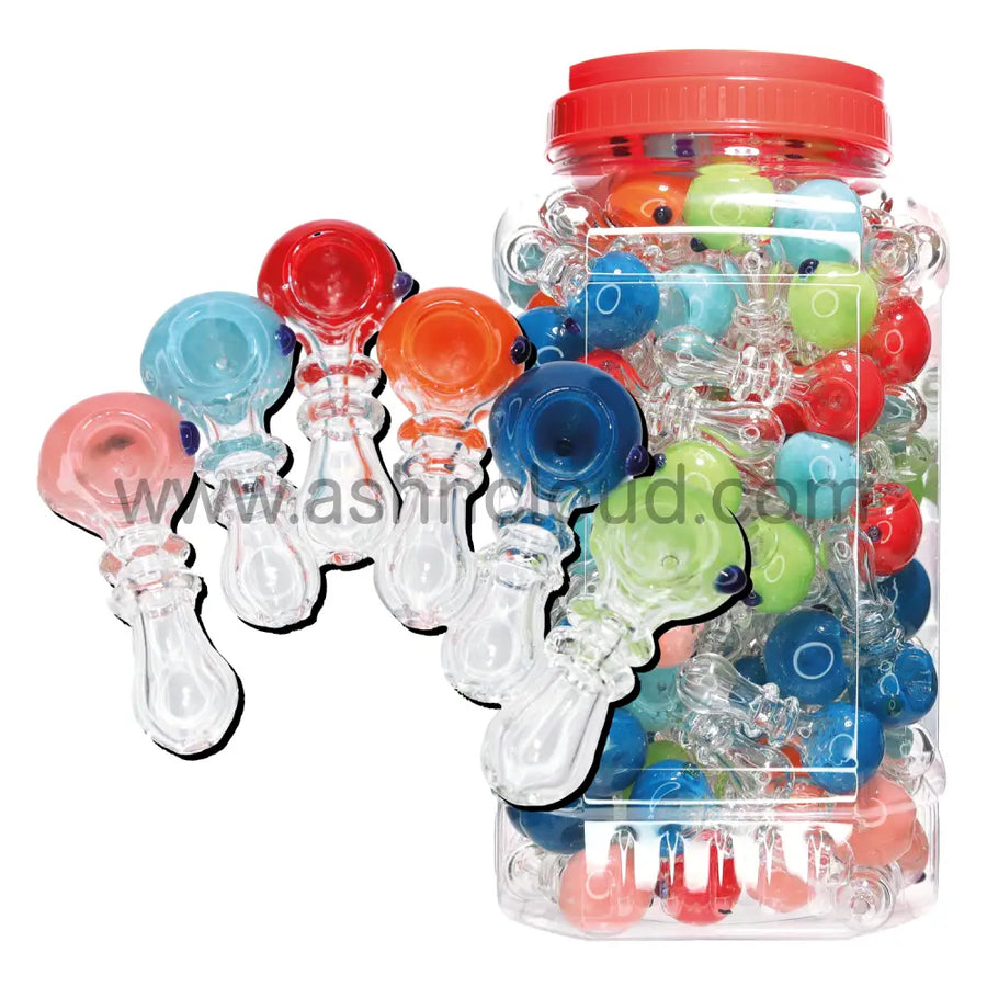 Glass Hand Pipe Spoon Jar #45, 110-Piece
