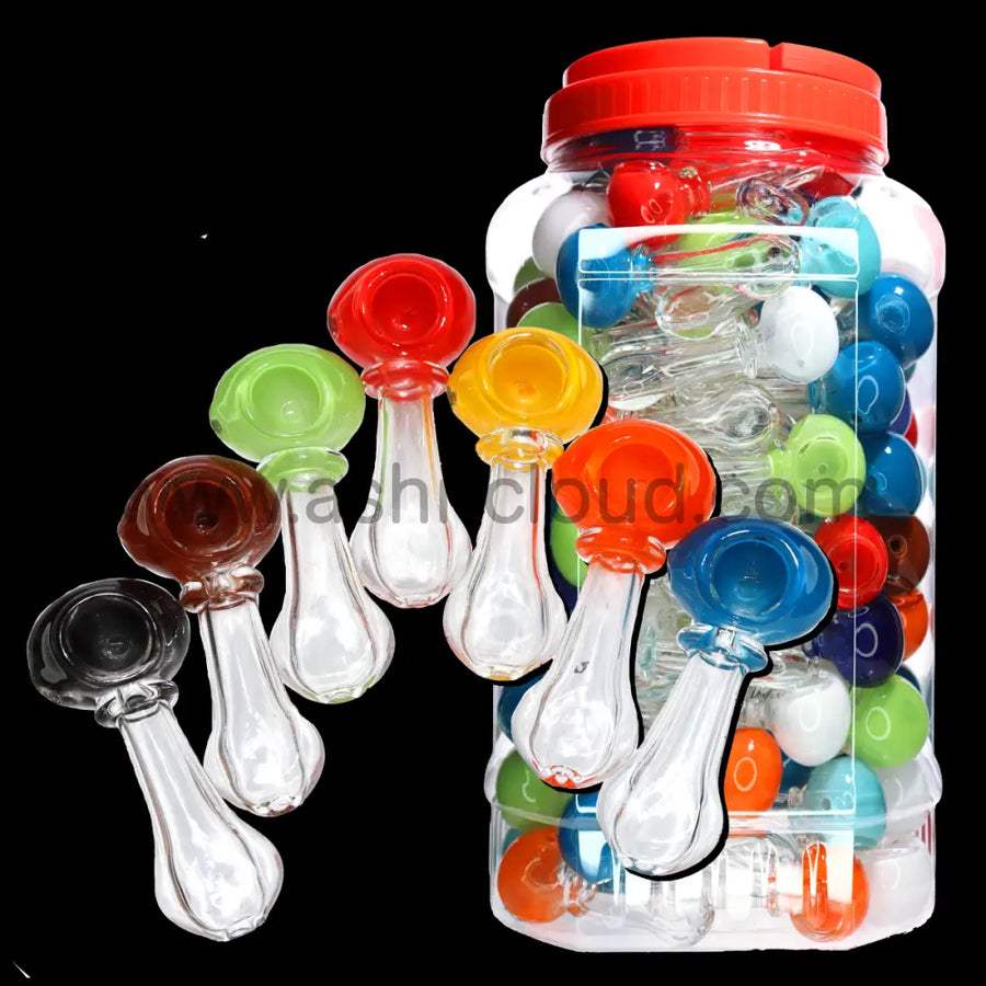 3.5 Inch Glass Hand Pipe Spoon Jar #3, 115-Piece