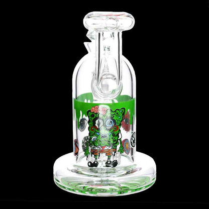 7” Heavy Diamond Glass Water Pipe – Thick Dab Rig | Wholesale