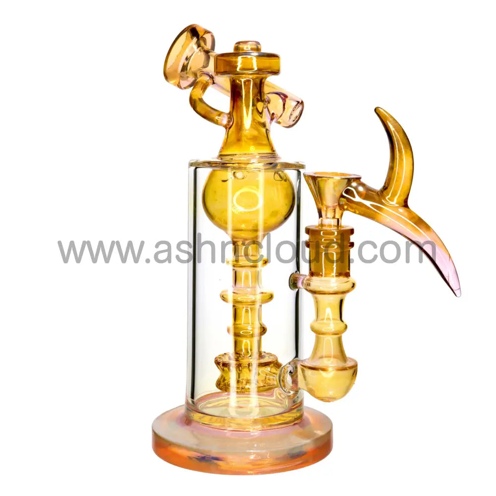 12 In - Box Fancy Glass Bong Gold Shine