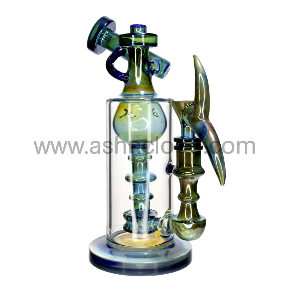 12 In - Box Fancy Glass Bong Gold Shine