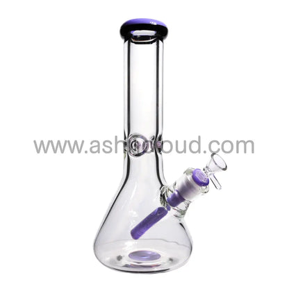 12 In - Clear Two-Tone Thick Beaker Bong 9 Mm