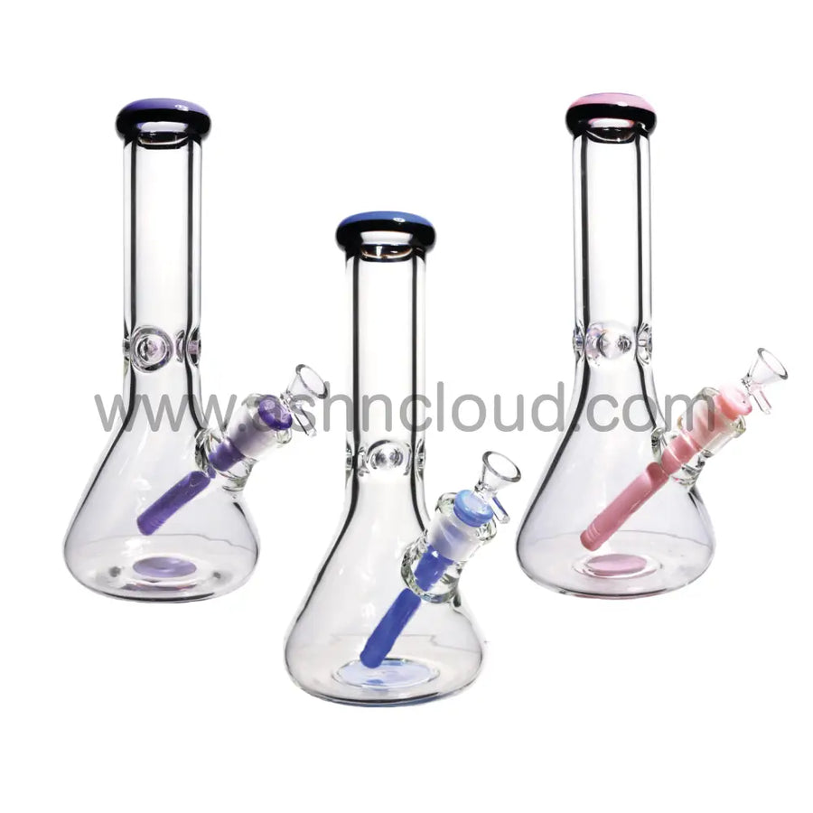 12 Inch Clear Two-Tone Beaker Bong, 9mm