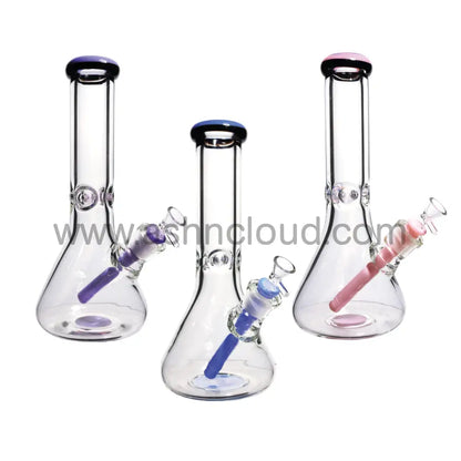 12 In - Clear Two-Tone Thick Beaker Bong 9 Mm