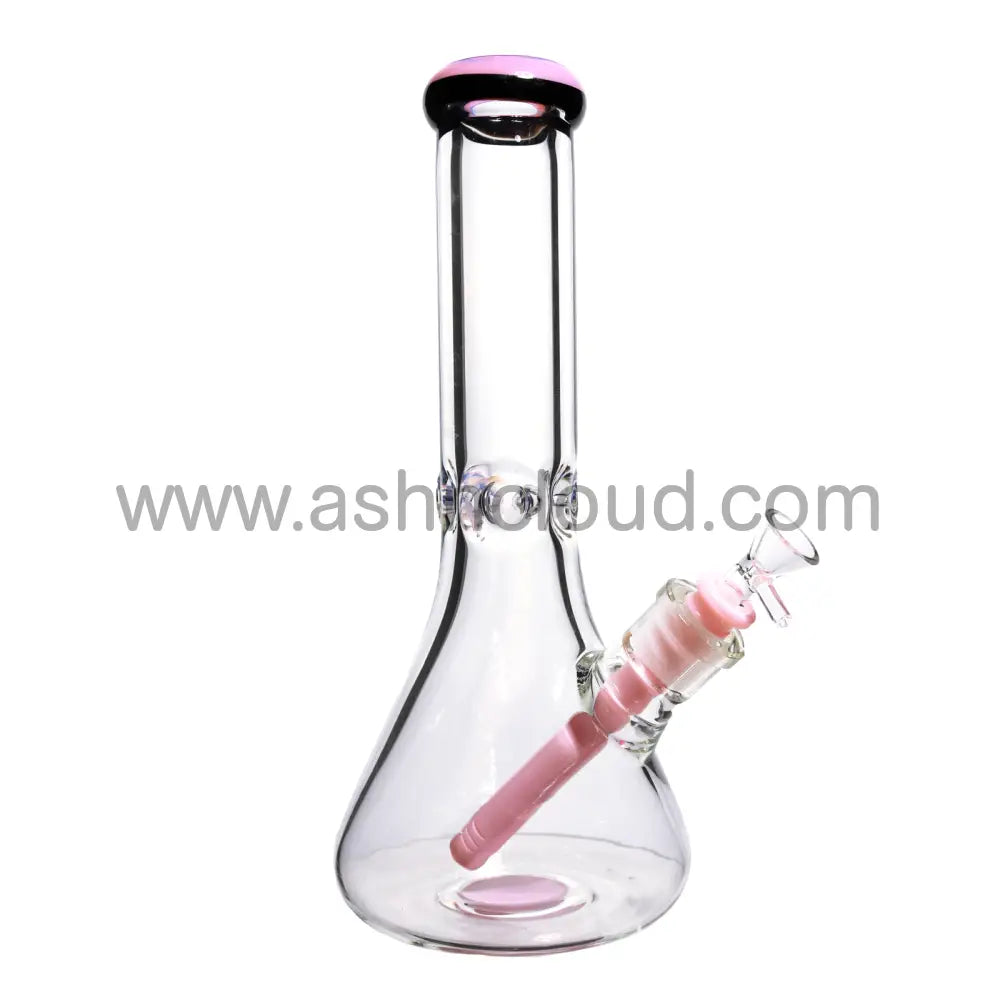 12 In - Clear Two-Tone Thick Beaker Bong 9 Mm