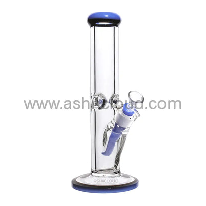 12 In - Clear Two-Tone Thick Straight Bong 9 Mm