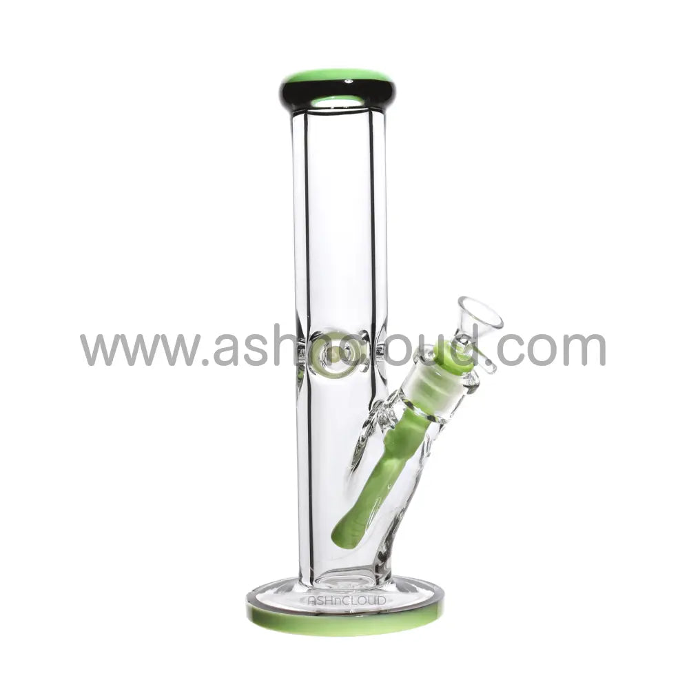 12 In - Clear Two-Tone Thick Straight Bong 9 Mm