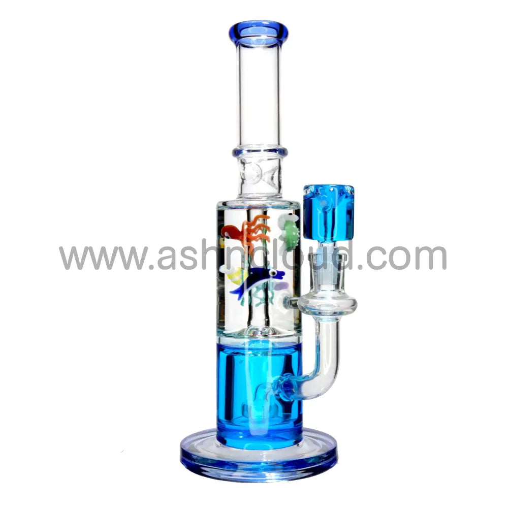 12 In - Fish Glycerin Fancy Glass Bong