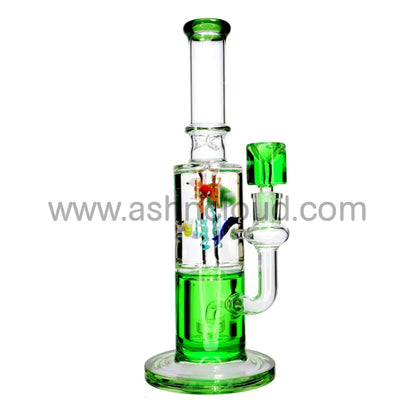 12 In - Fish Glycerin Fancy Glass Bong