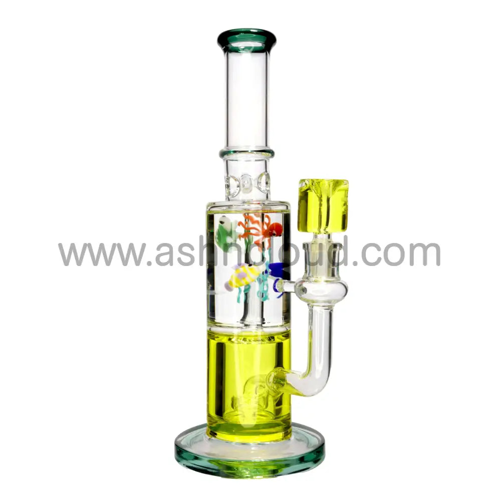 12 In - Fish Glycerin Fancy Glass Bong