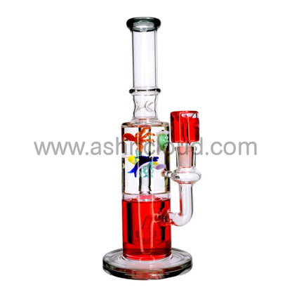 12 In - Fish Glycerin Fancy Glass Bong