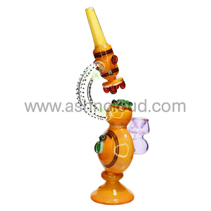 12 In - Microscope Honey Bee Glass Bubbler Fancy