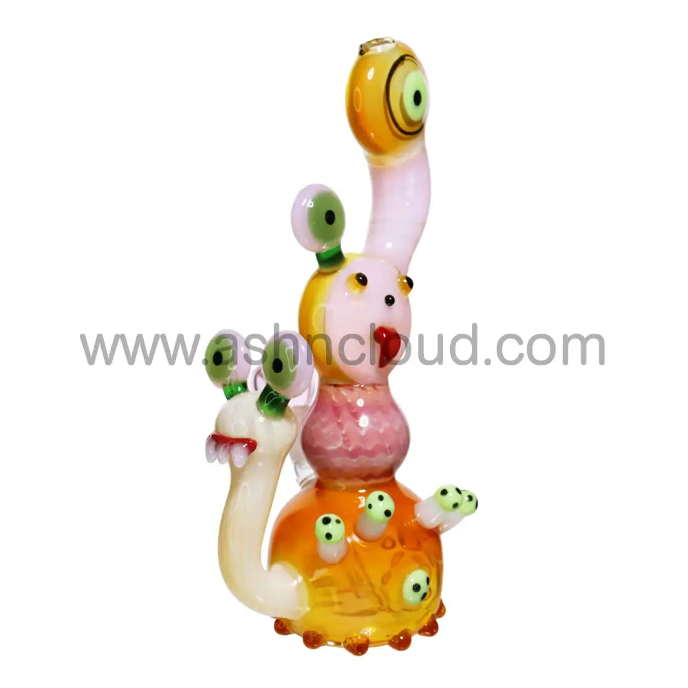 12 In - Super Exotic Snail Glass Bubbler