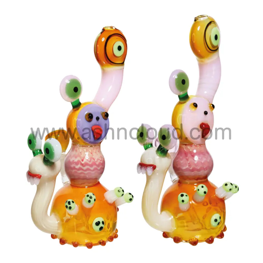 12 Inch Snail Design Glass Bubbler