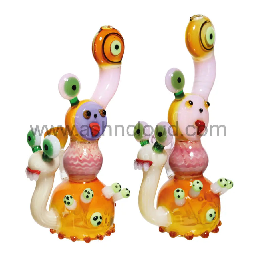 12 Inch Snail Design Glass Bubbler