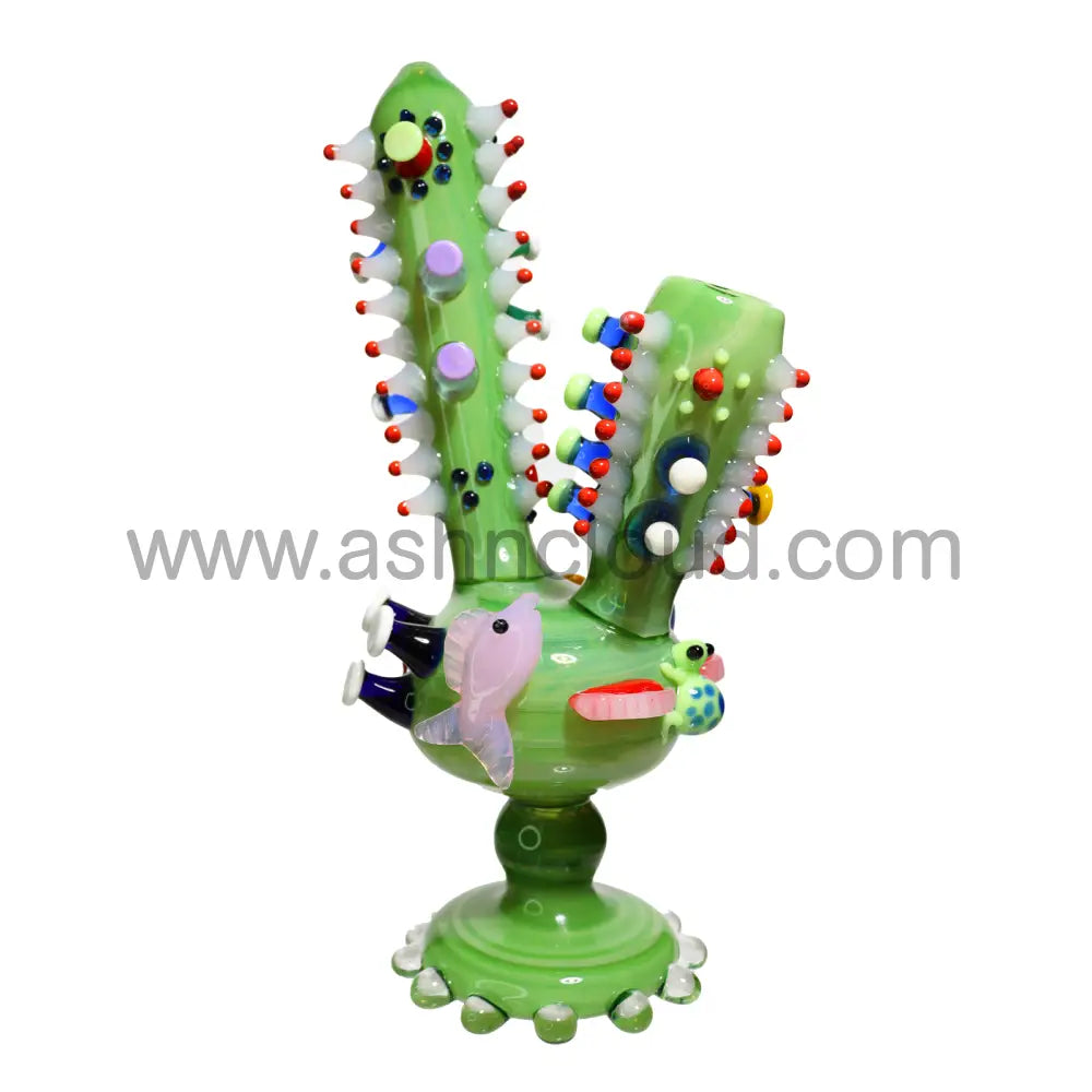 12 In - Super Fancy Glass Cactus Bubbler