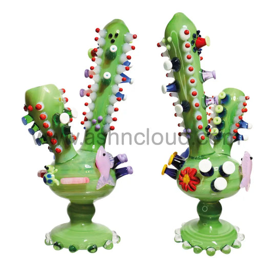 12 In - Super Fancy Glass Cactus Bubbler