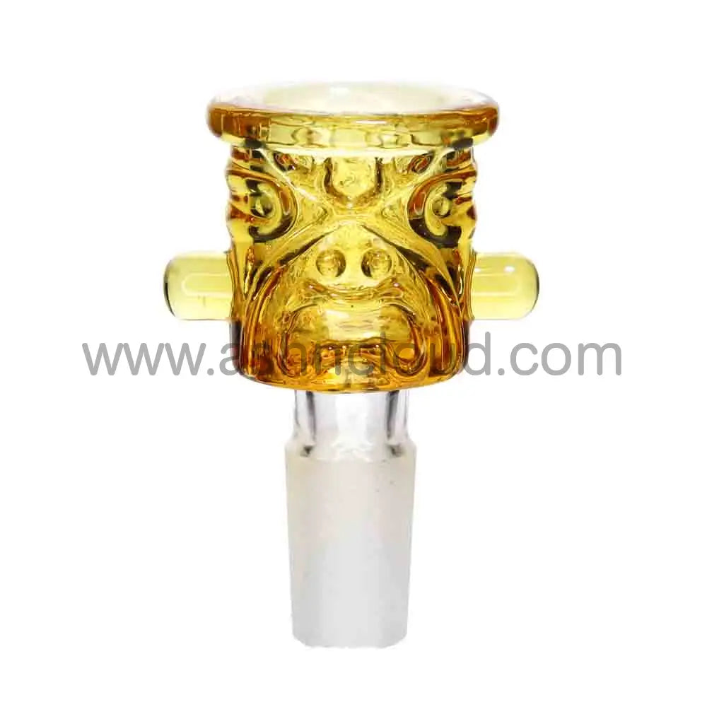 12 PCS - BOX Glass Multicolor Monster Face 14 mm $4 each