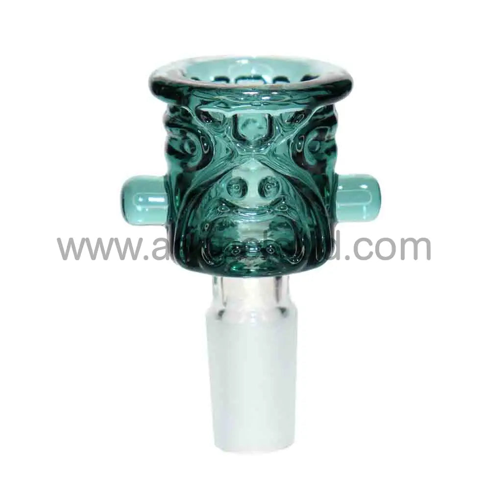 12 PCS - BOX Glass Multicolor Monster Face 14 mm $4 each