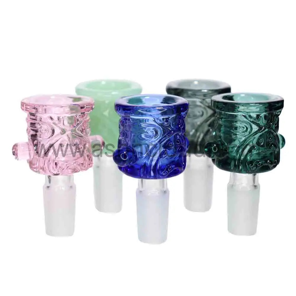 12 PCS - BOX Glass Multicolor Monster Face 14 mm $4 each