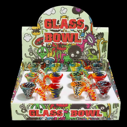 12 PCS - BOX Glass Wig Wag Handle 14 mm $4 each