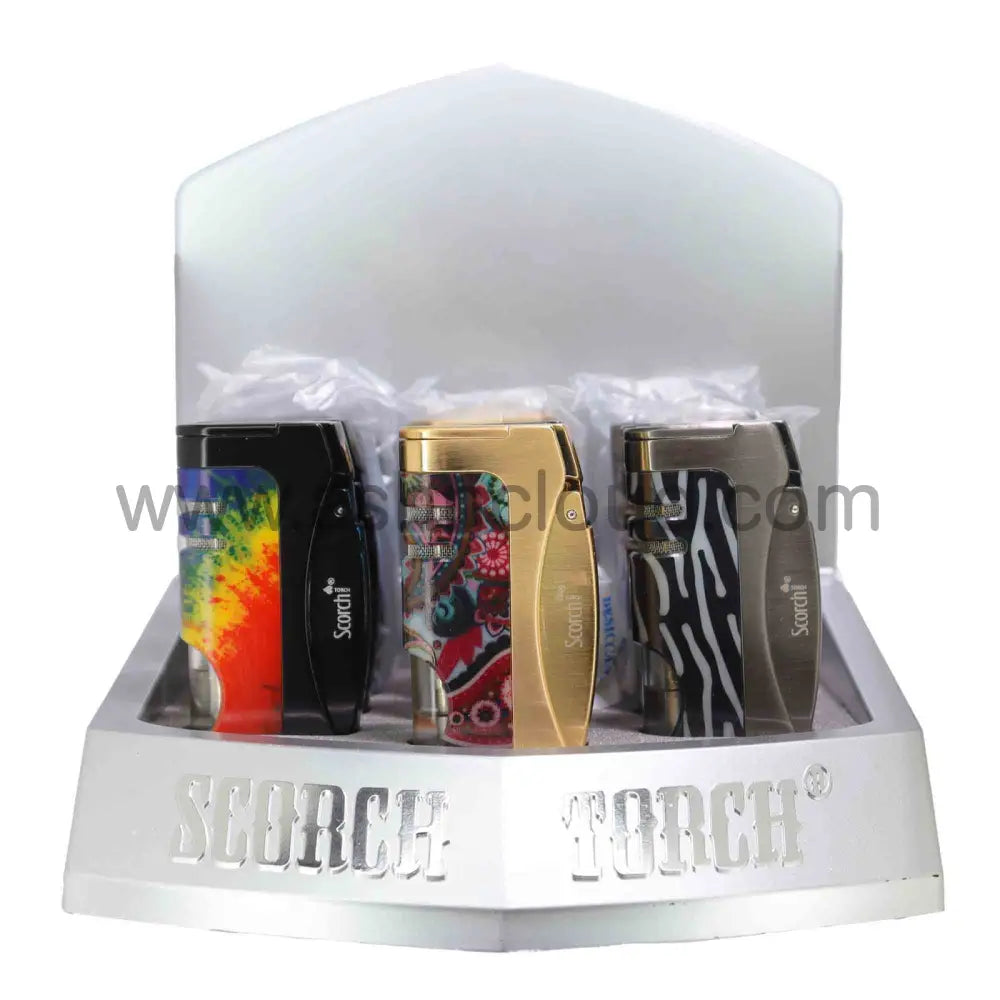 12 Pcs - Scorch Torch Ignitor Metalic Jet Flame Multidesign $8.25