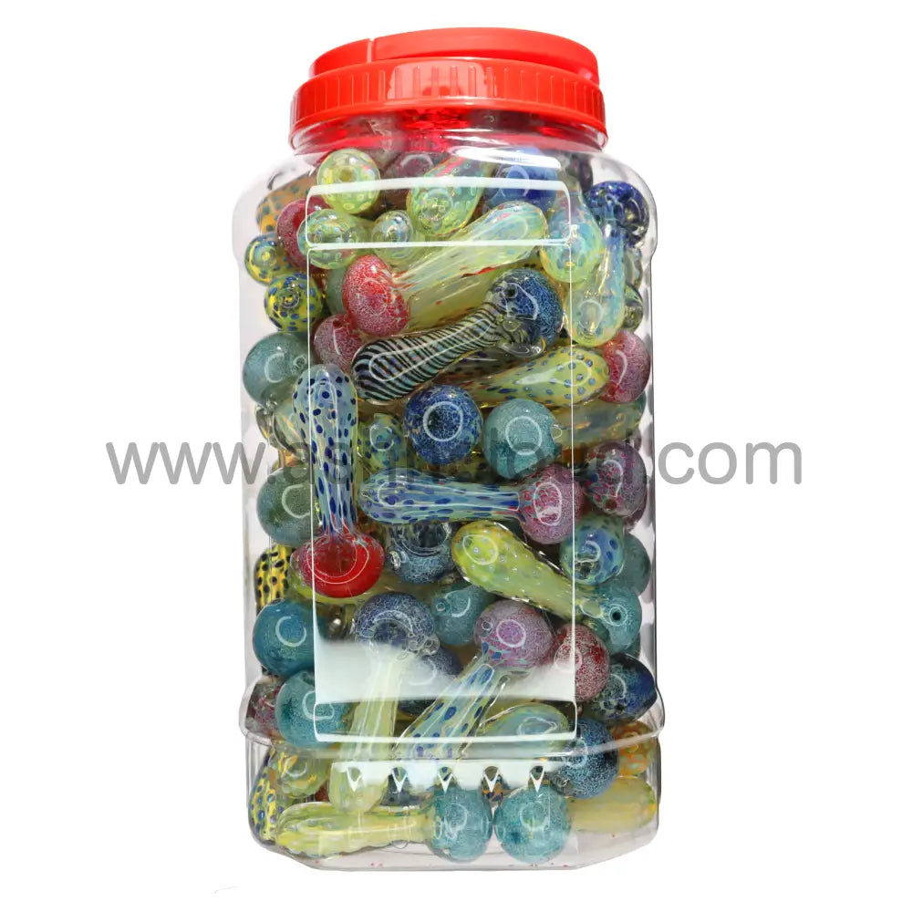 120 Pcs – Jar #33 Glass Hand Pipe Spoon $2.15 Each