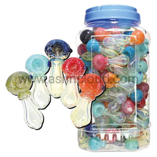 125 Pcs – Jar #40 Glass Hand Pipe Spoon $1.65 Each