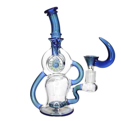 8" Fancy Glass Water Pipe | Artistic Heavy Glass Display