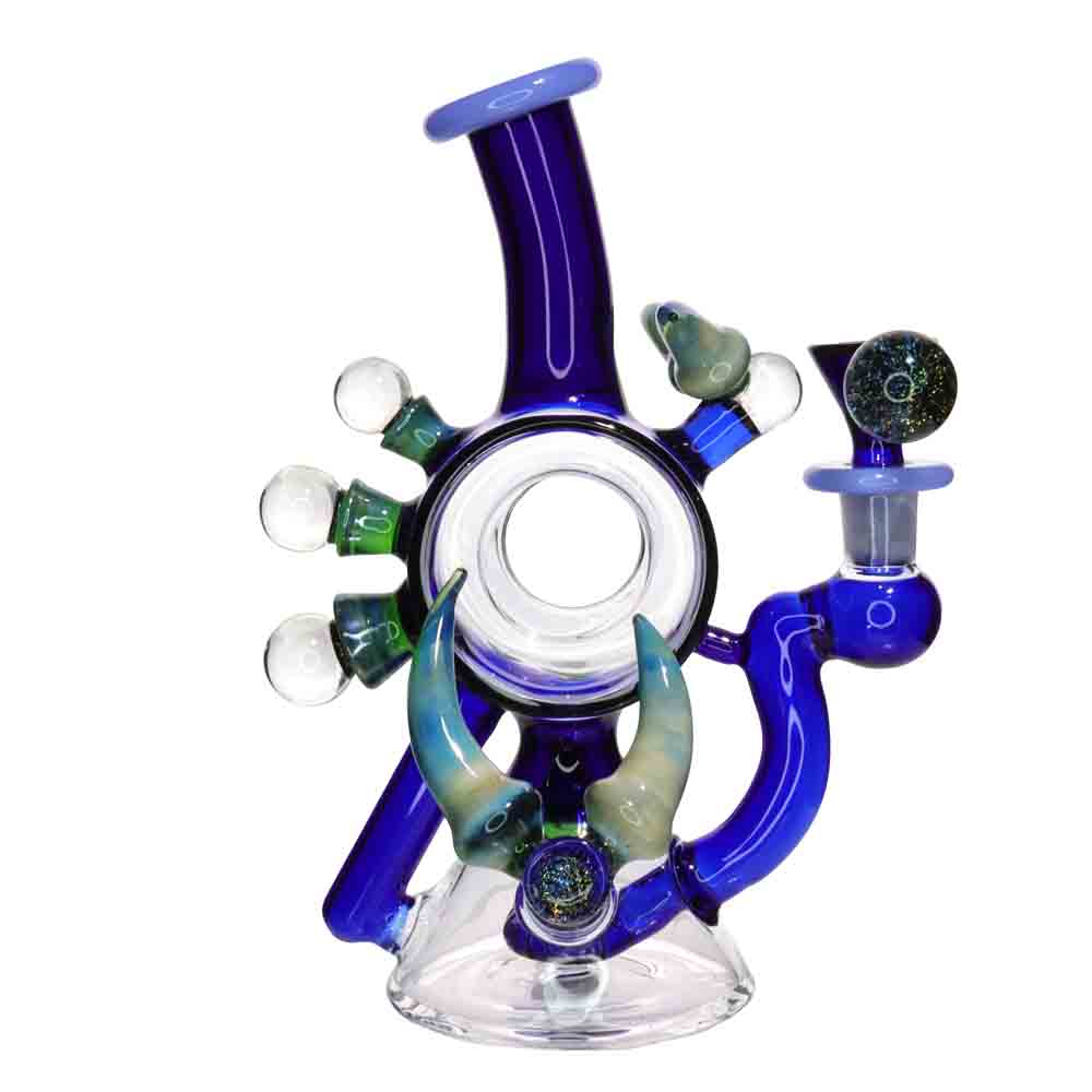 9" Horn Galaxy Glass Water Pipe | Artistic Fancy Design