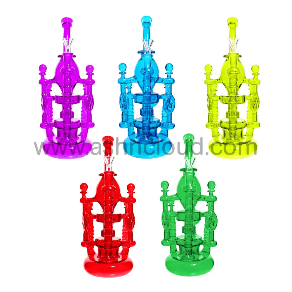 13 Inch Castle-Design Glass Recycler Bong