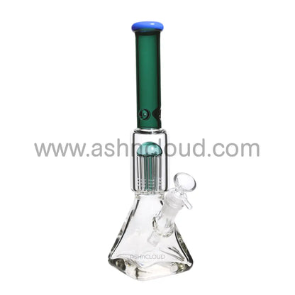 13 In - Diamond Straight Neck Multicolor Glass Beaker Bong