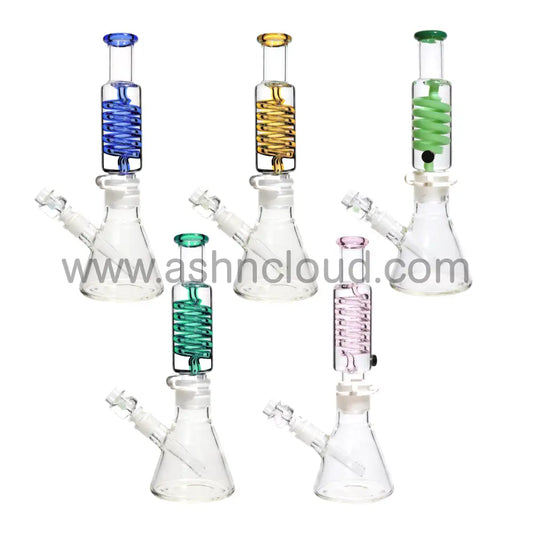 13 In - Glycerin Twister Glass Beaker Bong Clear