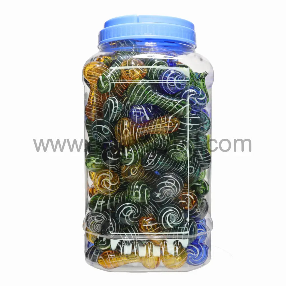 130 Pcs – Jar #6 Glass Hand Pipe Spoon $2.15 Each Simple