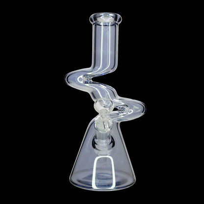 10 Inch Zig Zag Neck Beaker Glass Water Pipe – Assorted Colors Wholesale