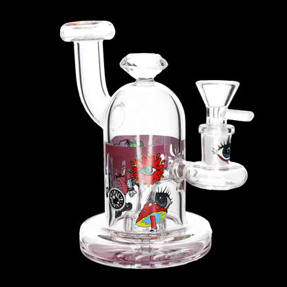 7” Heavy Diamond Glass Water Pipe – Thick Dab Rig | Wholesale