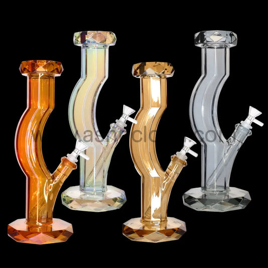 14’’ Heavy Diamond Water Pipe | Wholesale Smoke Shop Best Seller Thick Glass