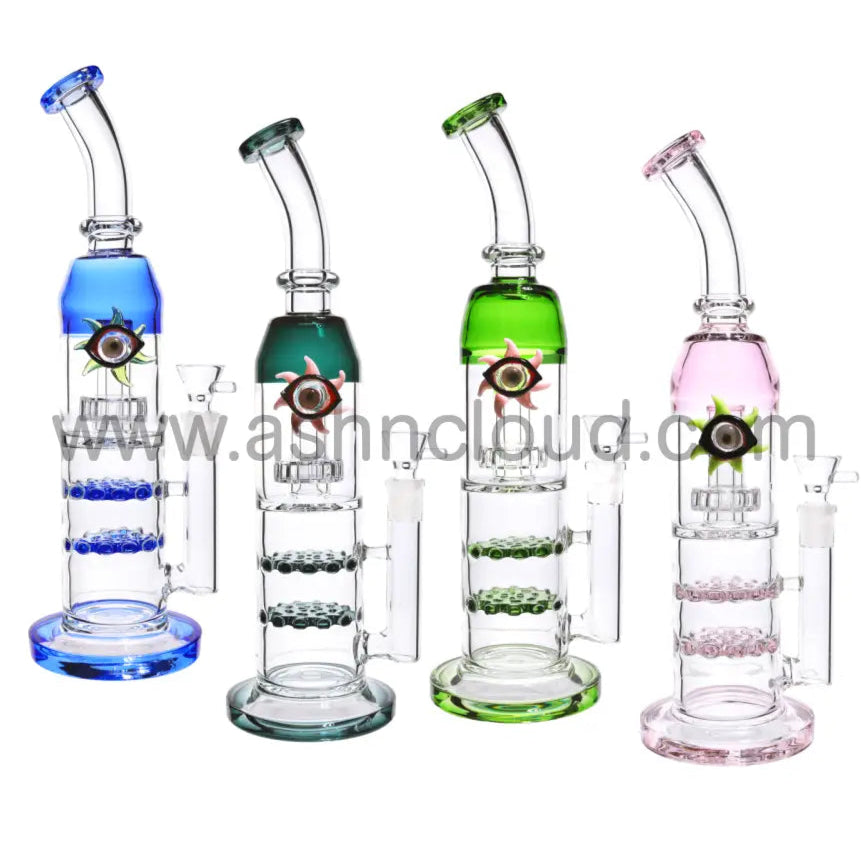 14 In - Eye Monster Double Honeycomb Bong