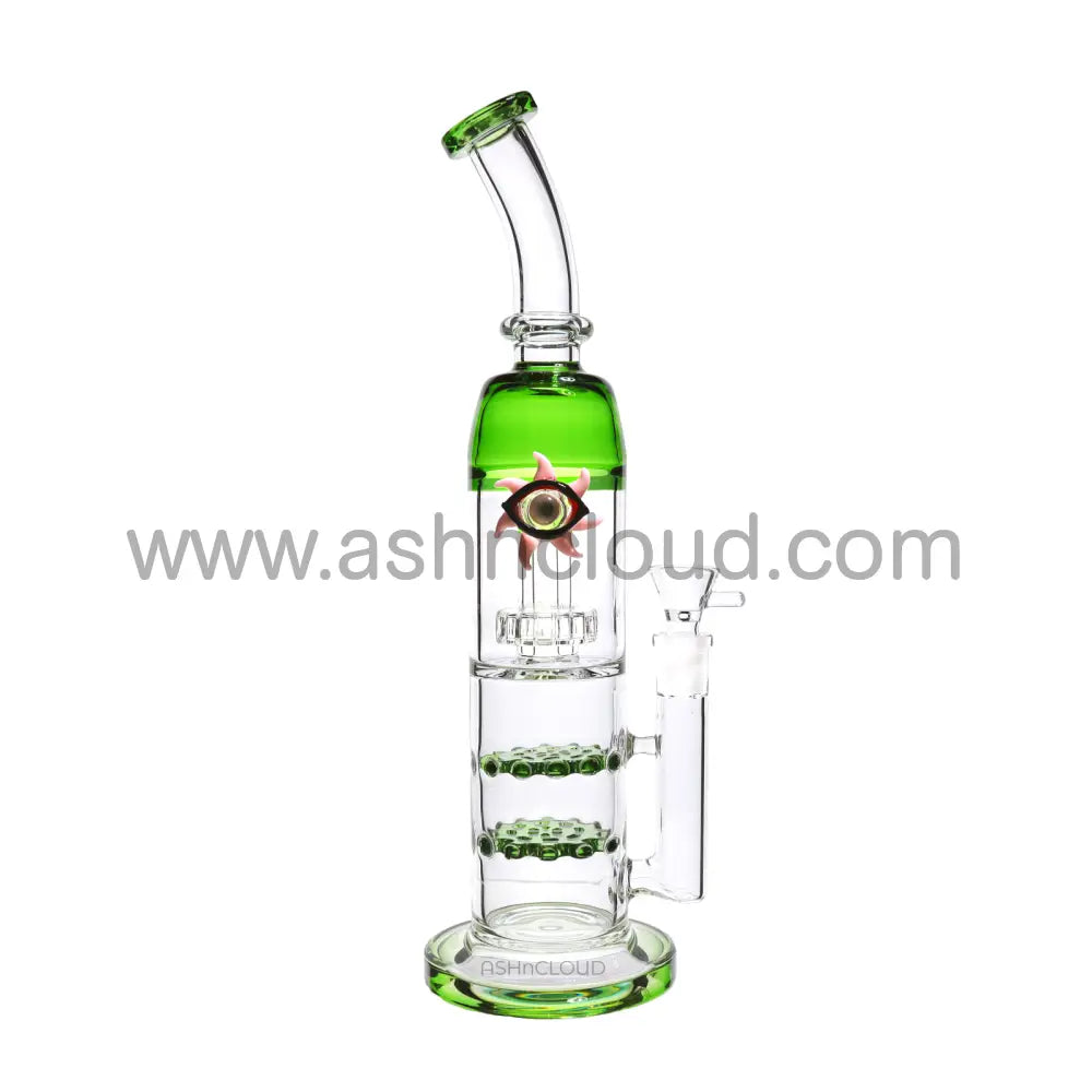 14 In - Eye Monster Double Honeycomb Bong