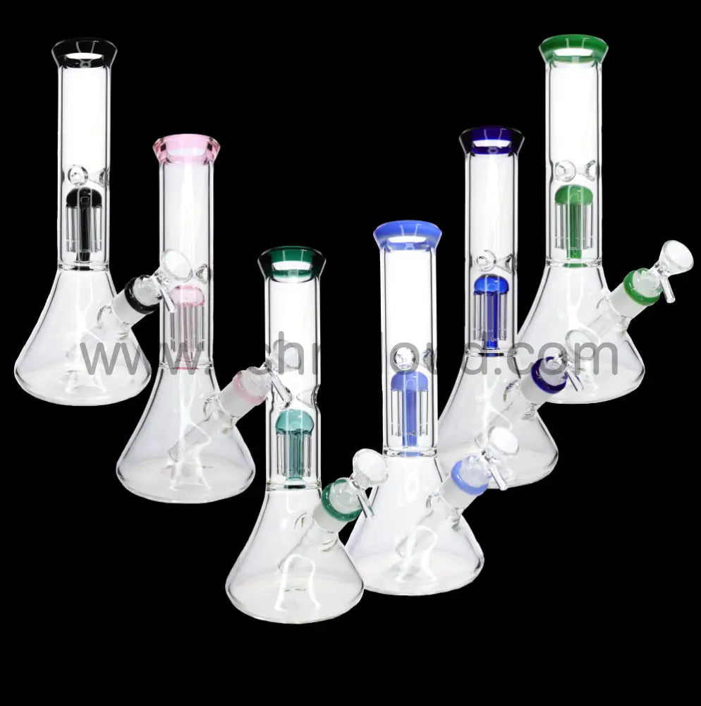 14 Inch Single Chamber Perc Beaker Bong – Classic Filtration Water Pipe